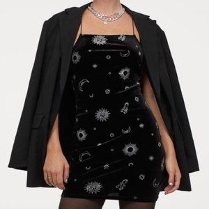 Black Velvet Celestial Mini Dress
